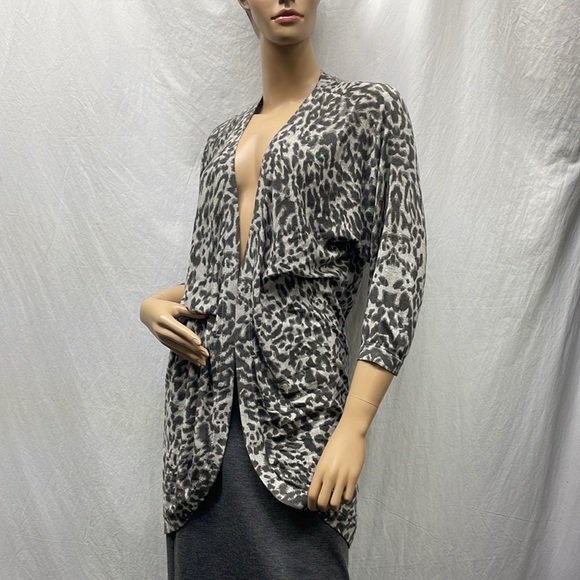H&M Gray Animal Print Midi Cardigan - Picture 7 of 8